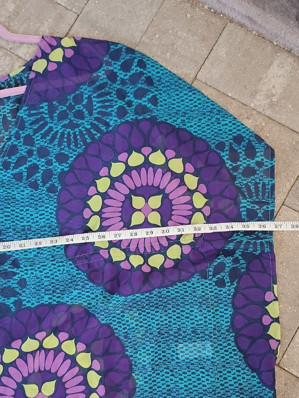 Old Navy Vibrant Purple Teal Floral Print Swim Cover Up Sz XXL - Picture 7 of 9